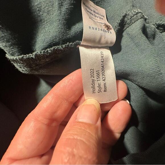 Marine Layer Collette emerald Green button up Boxy Blouse Corduroy sz L - Picture 6 of 9